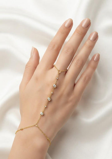 Stainless steel hand chain bracelet