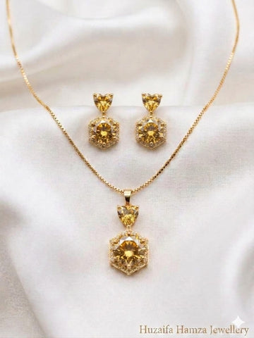 Heart zircon set