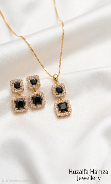 Heart zircon set
