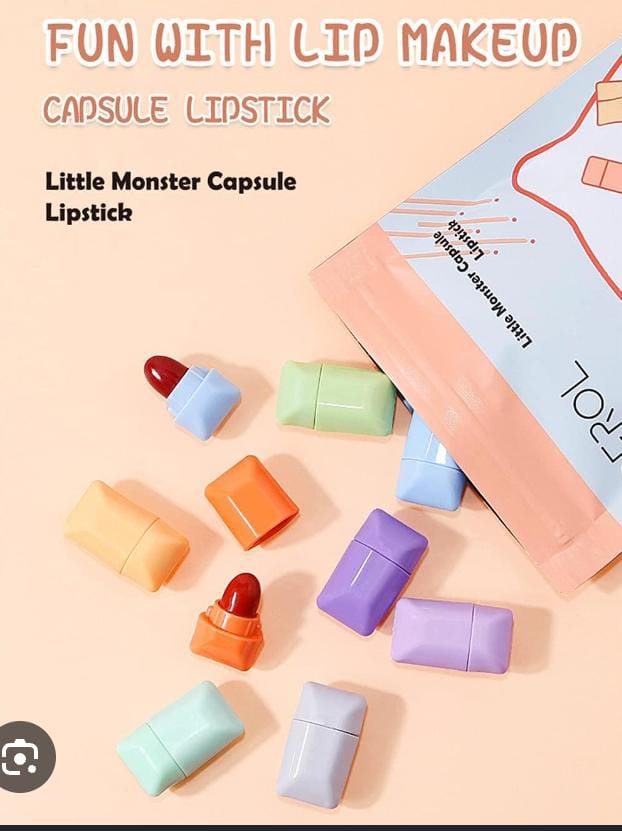Mini Star-Shaped Capsule Lipsticks (Set in Portable Sipper Container)